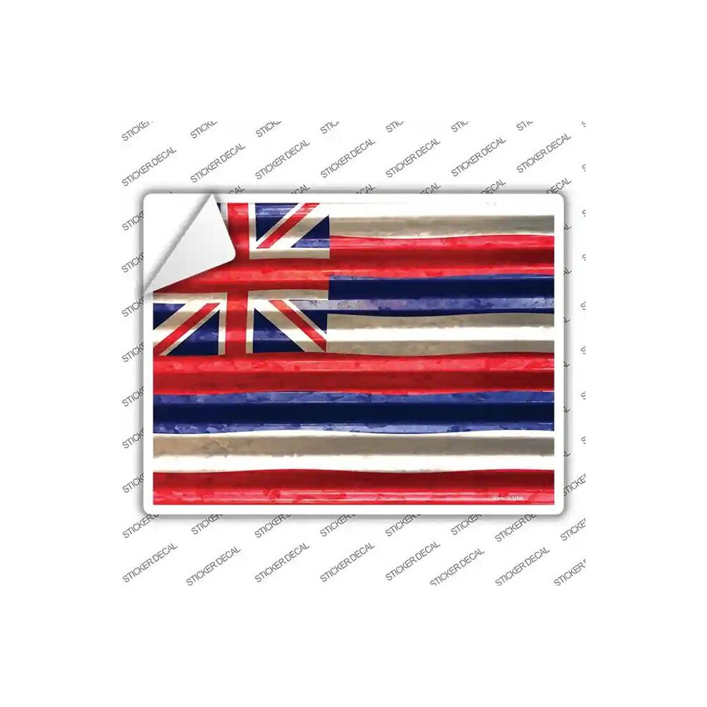Smart Blonde P-2325S-S Hawaii Flag Novelty Rectangle Sticker Decal - Small 792636042218