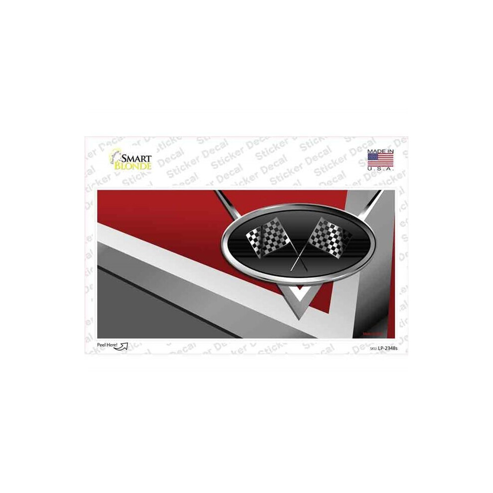 Smart Blonde P-2348S-L North Dakota Flag Novelty Rectangle Sticker Decal - Large 792636042362