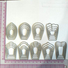 9 PC-uri diferite flori de taiere a petalelor DIES DIY Scrapbooking Artist Artist Taiere metalica Dies Stencils Practica Hands-On Diy Scrapbookin