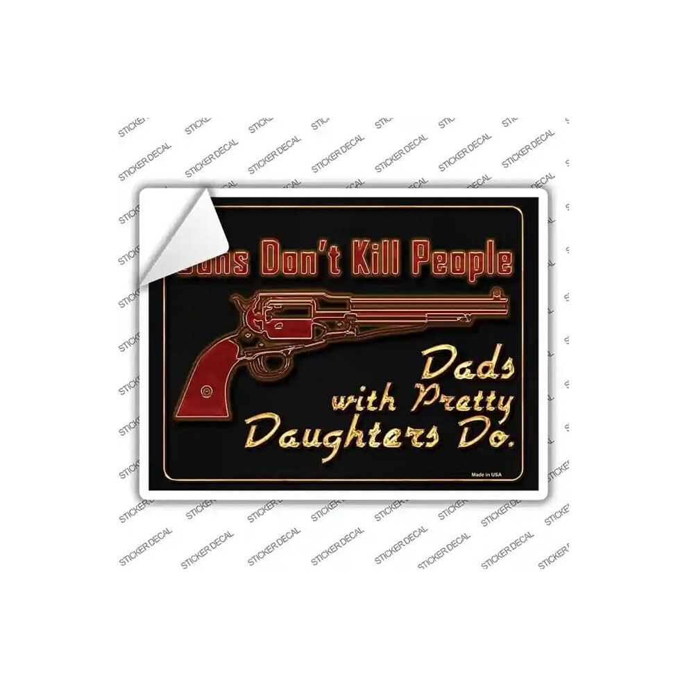 Smart Blonde P-1503S-Xl Guns Dont Kill People Novelty Rectangle Sticker Decal - Extra Large 792636043567