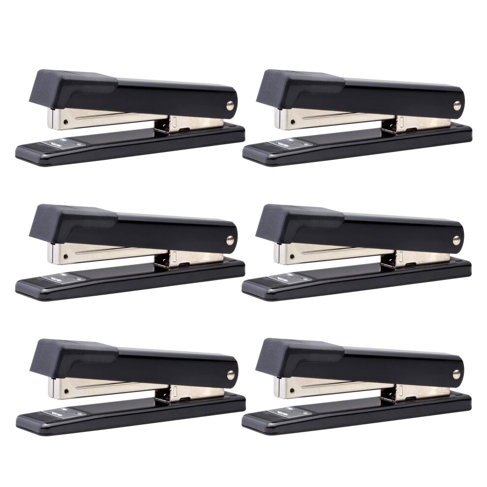 Photos - Stapler Bostitch Office Classic Metal Desktop  20 Capacity Dual Clinch Opens for Tacking Full-Strip 6 Pack Black B515-BLK-6PK 