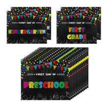 Waahome f?rste dag i skolekalkplordskilt 8''x10 '' F?rste dag p? skolefoto -rekvisitter tegn tilbage til skoletegn for b?rn piger drenge genanven