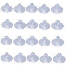 bnafes 18mm/0.7" Copos de Sucção Transparentes Anticolisão para Móveis Vidro, Pacote com 20