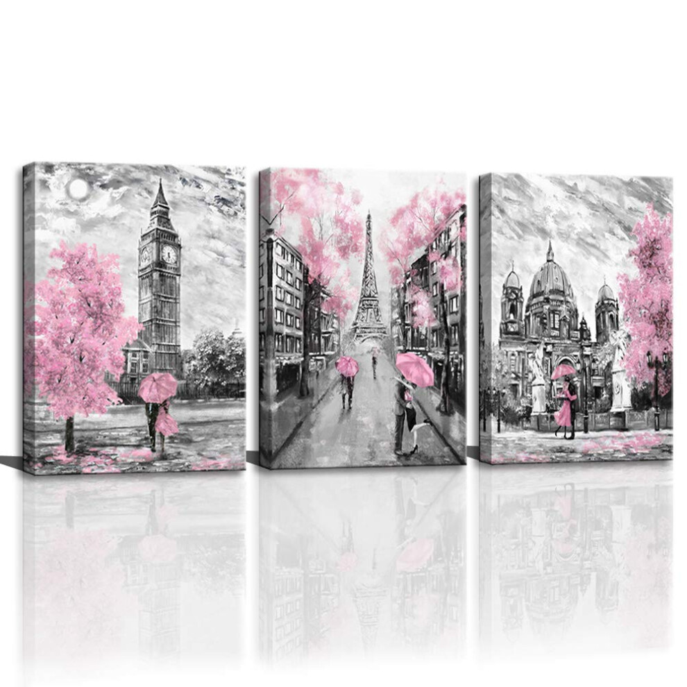 CANVASZON Grande d   coration murale pour chambre     coucher, salon, salle de bain, d   coration parisienne en noir et blanc, impression pour chambre