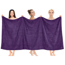 Cotton Paradise Oversized przescieradlo 100% bawelna 40x80 przeswit recznik kapielowy turecki bardzo duzy recznik kapielowy do lazienki fioletowy