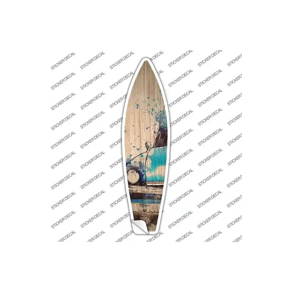 Smart Blonde Sb-368S-S Sedan Novelty Surfboard Sticker Decal - Small Blue 792636045677