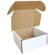 CH-BOX 50er-Pack 4x4x2 Zoll kleine Versandkartons aus Wellpappe f  r Unternehmen, wei   (CM442)
