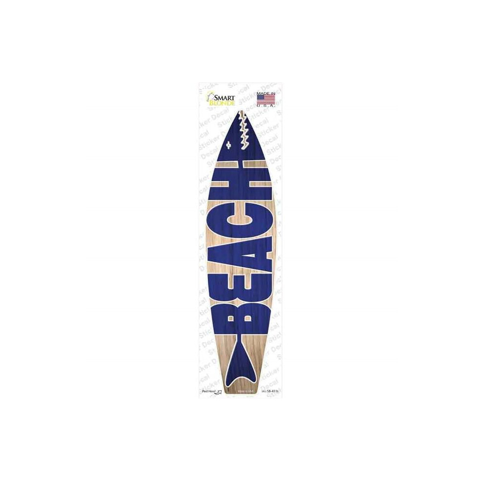 Smart Blonde Sb-411S-M Beach Novelty Surfboard Sticker Decal - Medium Blue 792636045837