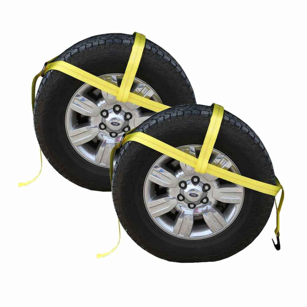 US Cargo Control Large Tow Dolly Basket Straps with Flat Hooks (2-Pack)  Car Dolly Straps for Wheel Tire Sizes 15 to 20 Inches  3 333 lbs. Working Loa-image-OPC-PFMJNKY-NEW
