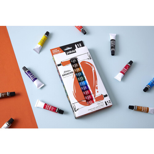 Pébéo Studio Gouache Poster Paint Set 12 colours, 12 ml 2