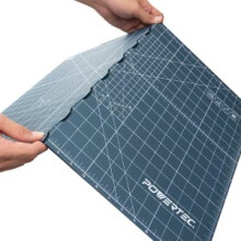 POWERTEC 61002 18 x 24 A2 Non-Slip Double Sided Rotary Cutting Mat with Grid Table Protector for Crafting Sizing Tracing Sewing Quilting Scrap
