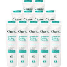 Cliganic Discos de Algodón Premium para la Cara (1200 Unidades) Almohadillas Desmaquillantes, Hipoalergénicas, Sin Pelusa | 100% Algodón