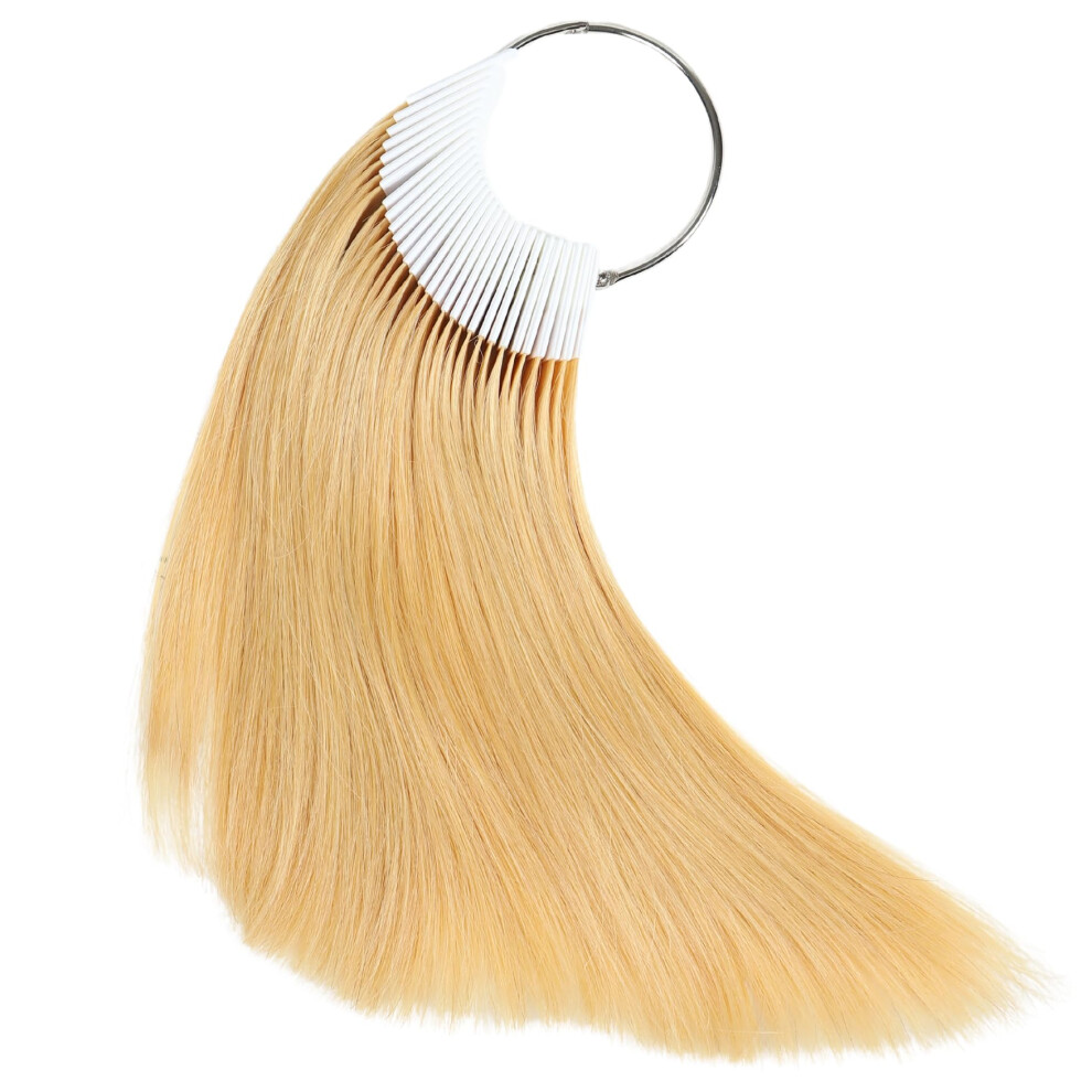Rinboool Dark Hair Swatches For Testing Color Blonde Tone Level 8 Real Natural Remy Human Hair 30 Strands Per Pack 8 Inches