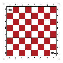 Bobby Fischer Tournament Roll Up -matkashakkilauta - 20 tuumaa - WE Gamesin hiirimattotyyli punaisilla neliφillδ