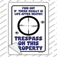 Smart Blonde P-629s-L Trespass on This Property Novelty Rectangle Sticker Decal - Large