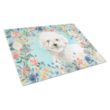 Caroline's Treasures CK3435LCB Bichon Frise Glas-Schneidebrett, groes dekoratives Schneide- und Servierbrett aus gehrtetem Glas fr die Kche, gro