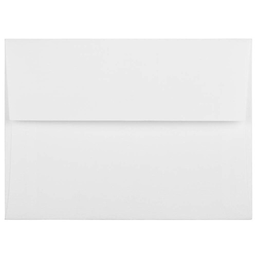 JAM PAPER A6 Strathmore Προσκλήσεις Φάκελοι - 4 3/4 x 6 1/2 - Λευκό Λινό - 100/Συσκευασία
