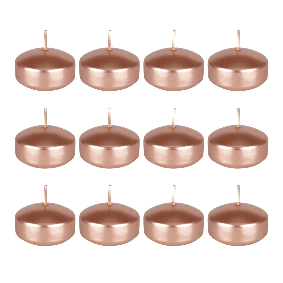 Mega Candles 12 pcs Unscented Rose Gold Floating Disc Candle  Hand Poured Paraffin Wax Candles 2 Inch Diameter  Home D?cor  Wedding Receptions  Baby S-image-OPC-PFC558Z-NEW