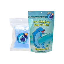 Punga originala de Poo Dolphin Poop (bumbac de zahar albastru) pentru cadouri noutate pentru caca Gag