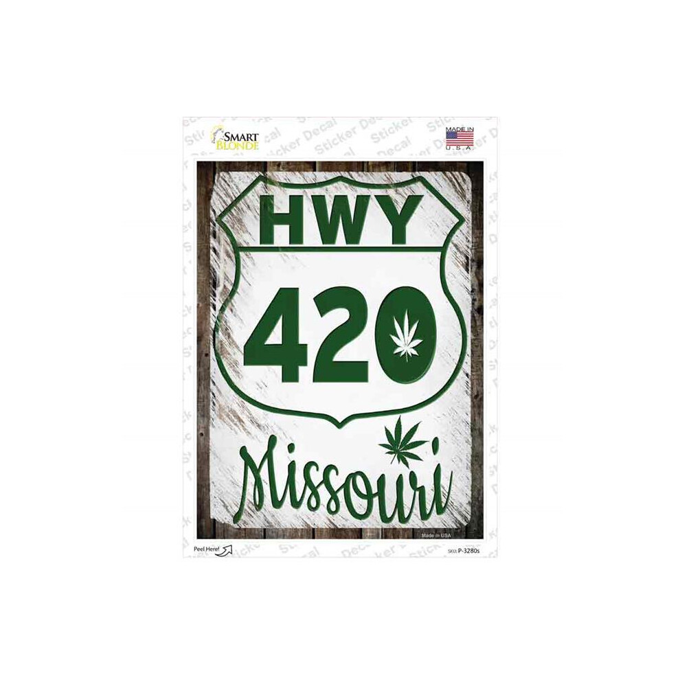 Smart Blonde P-3280S-M Hwy 420 Missouri Novelty Rectangle Sticker Decal - Medium 792636047206