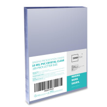 Binditek 100 Pack Clear PVC Binding Presentation Cover 10 Mil Report Cover for Business Documents School Projects 8-1/2 x 11 tum Brevstorlek fr