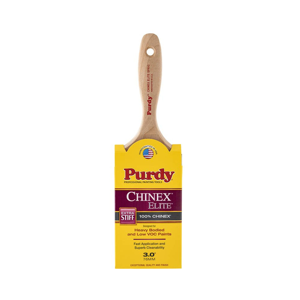Purdy 3"""" 144580930 Chinex Elite Sprig Paint Brush Flat Sash Beavertail
