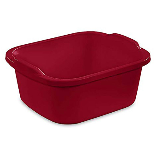 Sterilite Extra Large Multi-Functional Home 12-Quart Afwas Pan, Rood (8 Pack)