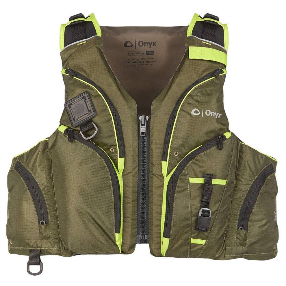ONYX Pike All Adventure Paddle Sports Life Jacket Green S/M