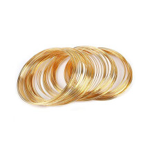 Smykker Wire 100 Loop Hukommelse St?ltr?d Beading Wire til smykkefremstilling Indpakningssten Halsk?der og kabeltr?dsarmb?nd Gyldent