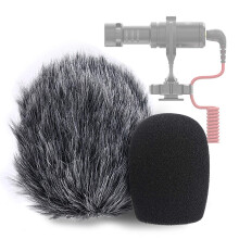 YOUSHARES VideoMicro Microphone Skumforrude & Deadcat Wind Shield Skum & Furry Wind Muff til Rode VideoMicro og VideoMic Me Me-L Mic (2 Pack)