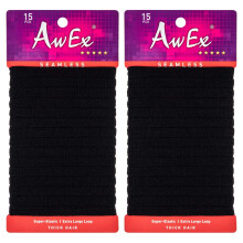 AwEx Extra Large, 7 pollici (180 mm), Elastici per Capelli, 30 PCS, No Break, Trecce Lunghe
