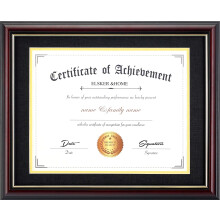 ELSKER&HOME 8.5x11 Diploma Frame - Matte Reddish Brown Wood Color Frame - Made for Certificates&Document Sized 8.5x11 Inch with Mat and 11x14 Inch wit