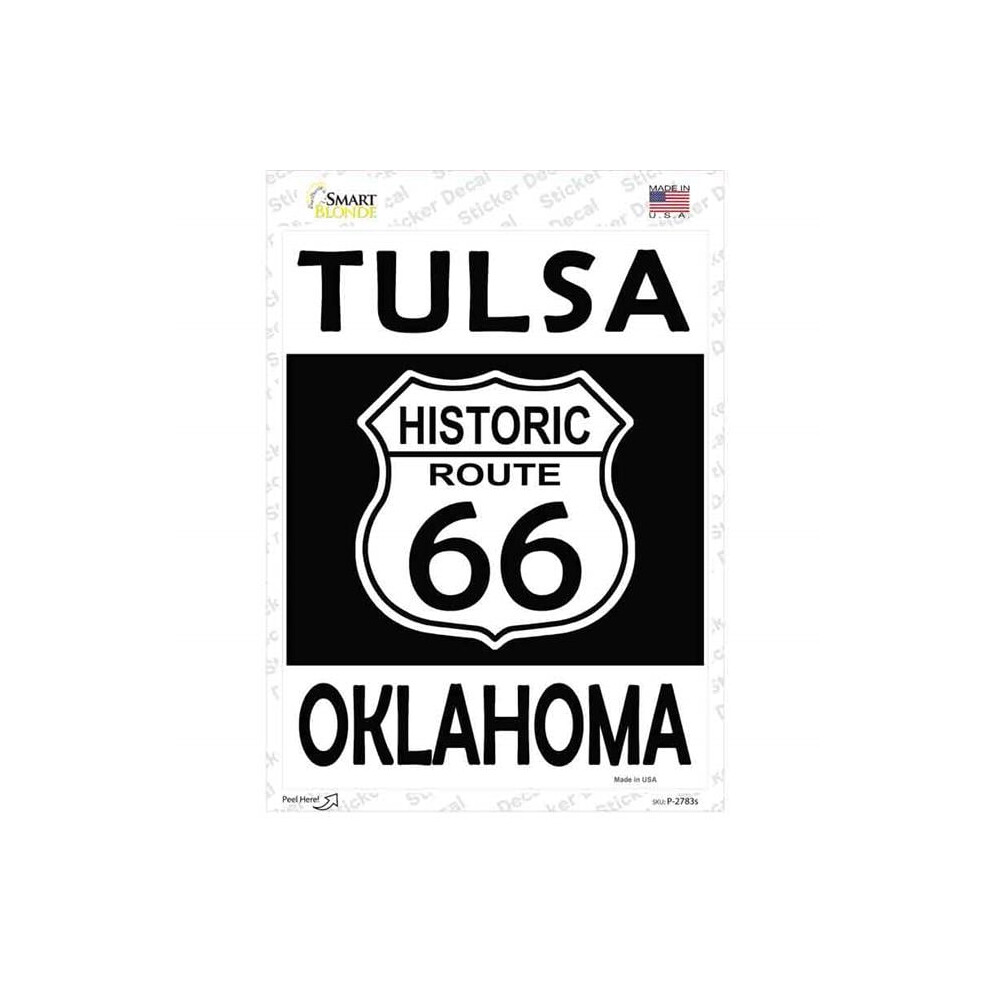 Smart Blonde P-2783S-M Tulsa Oklahoma Historic Route 66 Novelty Rectangle Sticker Decal - Medium 792636049316