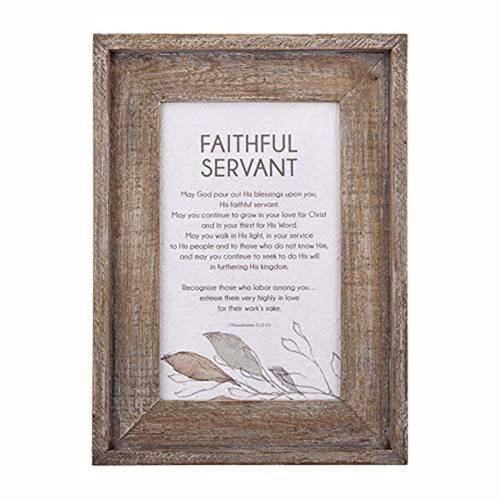 Collection Heartfelt de Creative Brands, d   coration murale rustique avec    critures, 28 x 38 cm, serviteur fid   le