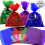 Sacos de celofane AnapoliZ 100 peas de cores misturadas (6 polegadas x 9 polegadas) | Sacos coloridos para violoncelo com laos torcidos | Sacos 5