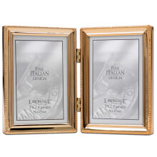 Lawrence Frames Classic Bead Picture Frame 3.5x5 Double Gold 2 Count