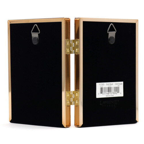 Lawrence Frames Classic Bead Picture Frame  3.5x5 Double  Gold  2 Count 2