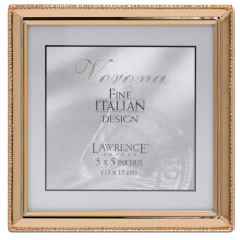 Lawrence Frames Classic Bead Picture Frame  5x5  Gold