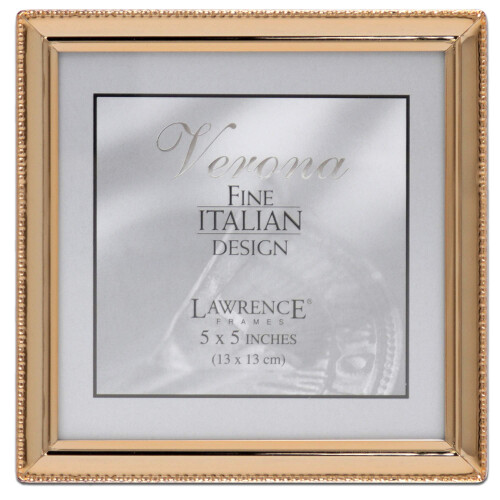 Lawrence Frames Classic Bead Picture Frame  5x5  Gold