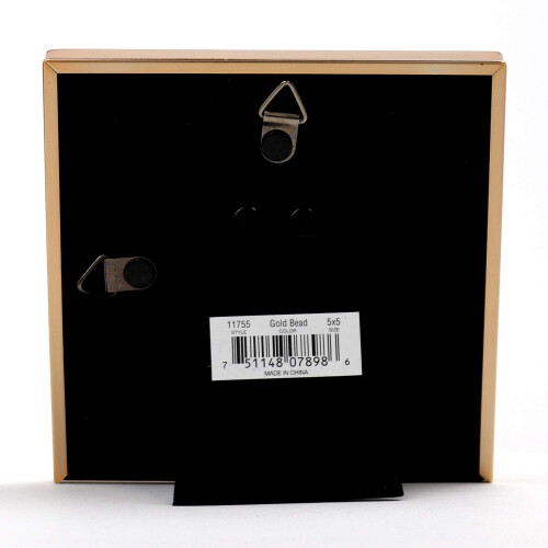 Lawrence Frames Classic Bead Picture Frame  5x5  Gold 2