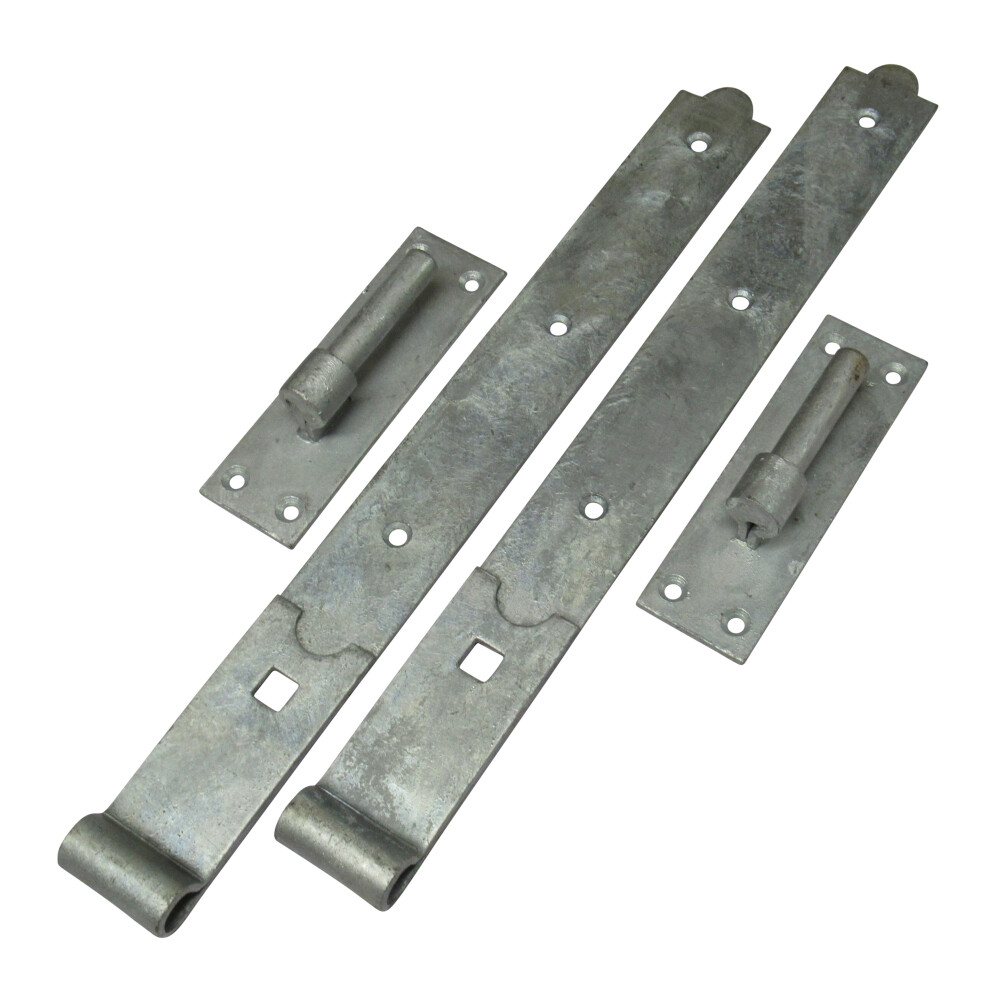 (24") Galvanised Hook and Band Gate Hinges Straight