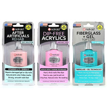Nail-Aid 3er-Pack After Artificials + tauchfreie Acrylfarben + Fiberglas + Gel-berlack French Sheer N/A 1,65 Fl Ounce