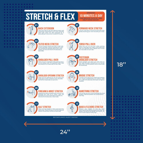 Αφίσα Ασκήσεων Stretch & Flex για Χώρους Εργασίας (Συσκευασία 1) 1