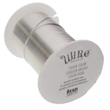 The Beadsmith Wire Elements 22-gauge lakovan meden drt odoln proti zapinen pro vrobu perku 20 yardu cvka 27,43 metru (strbrn barva)