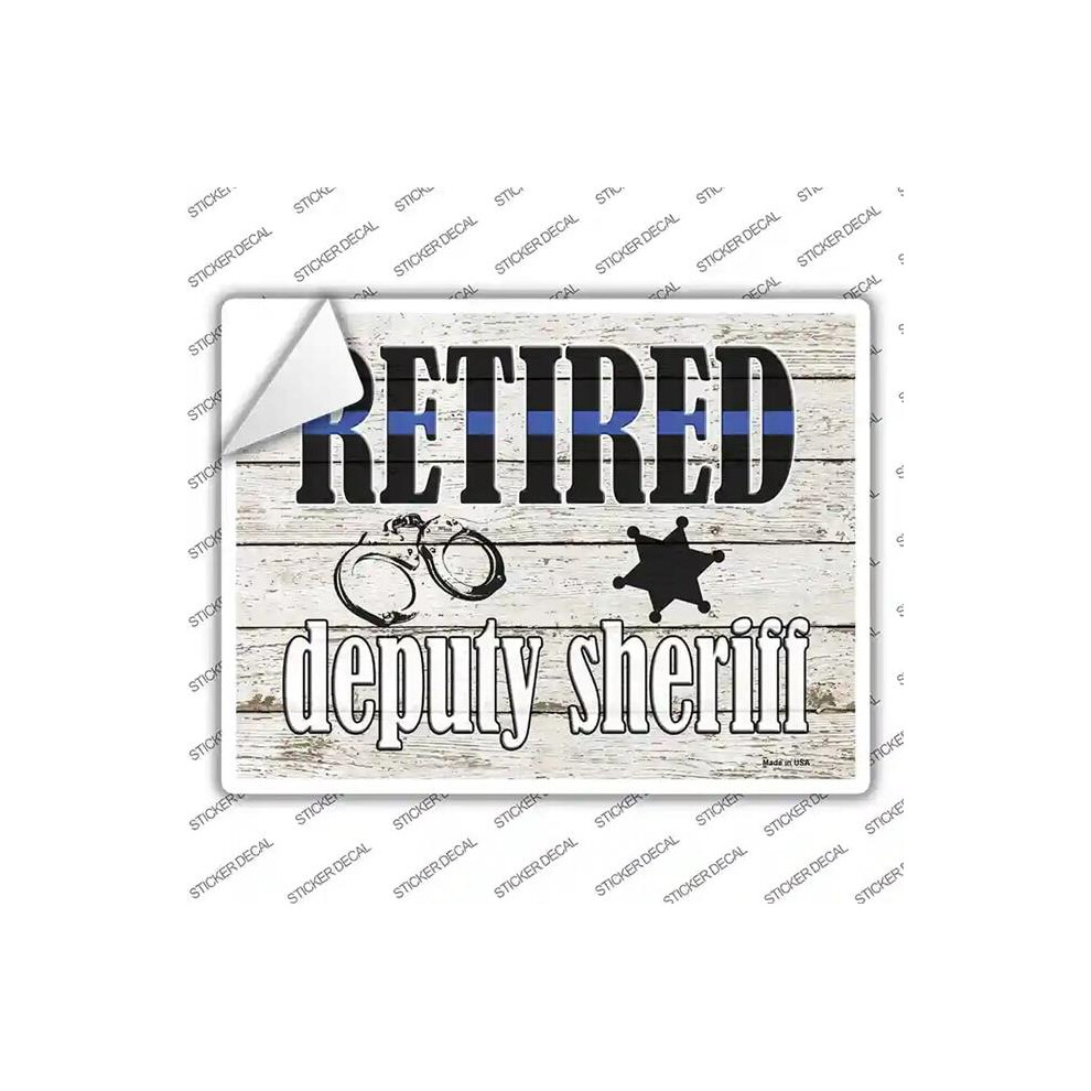 Smart Blonde P-3323S-L Retired Deputy Sheriff Novelty Rectangle Sticker Decal - Large 792636050473