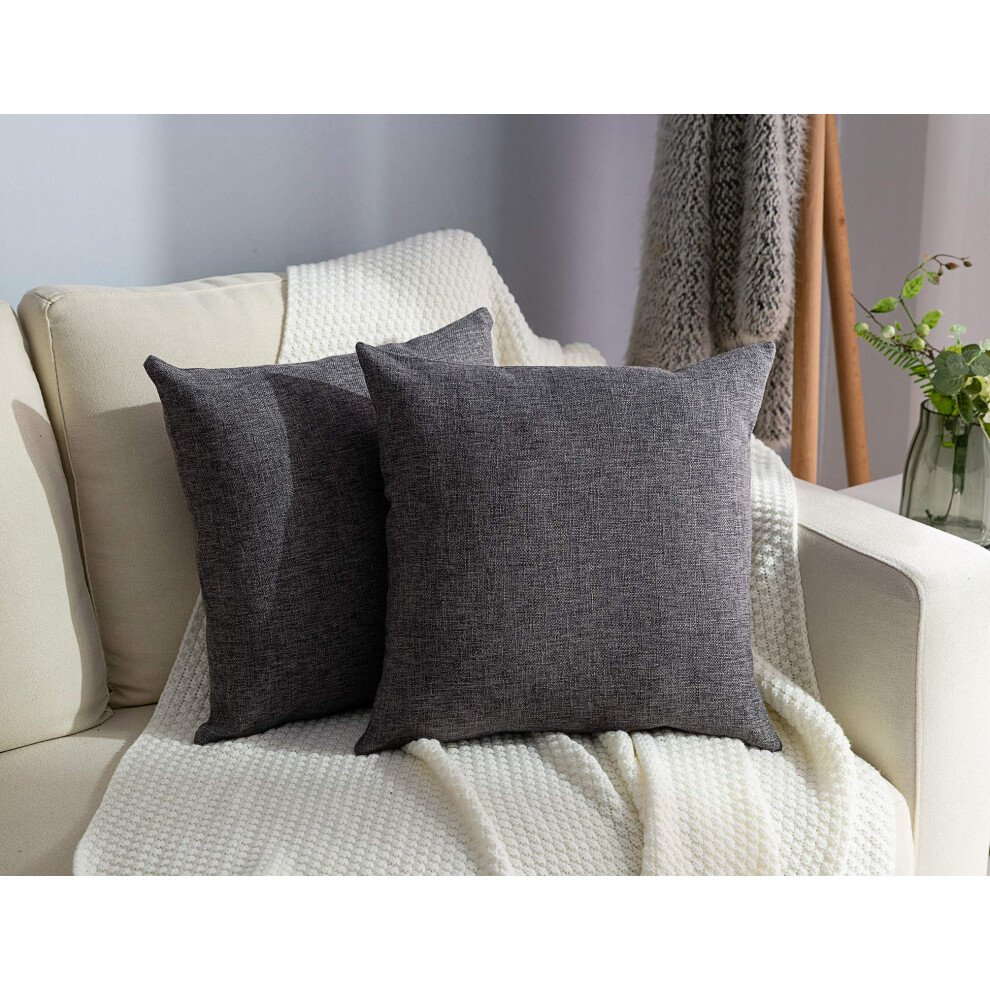 Stellhome Zestaw 2 Poszewek Na Poduszki Z Juty Wiejskie Lniane Poszewki Na Poduszki Poszewka Na Poduszke Dekoracje Do Domu Dekoracje Na Sofe Kanapa L-image
