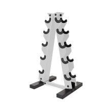 Soporte para mancuernas CAP Barbell con estructura en A, color blanco