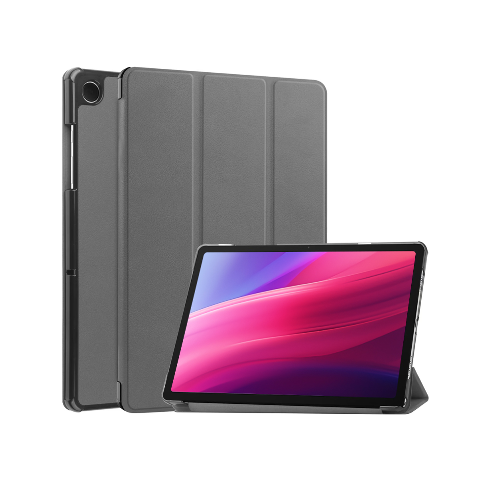 (Grey) For Samsung Tab A9 Plus Case 11 Inch Tri-Fold Leah Grey 967854313345