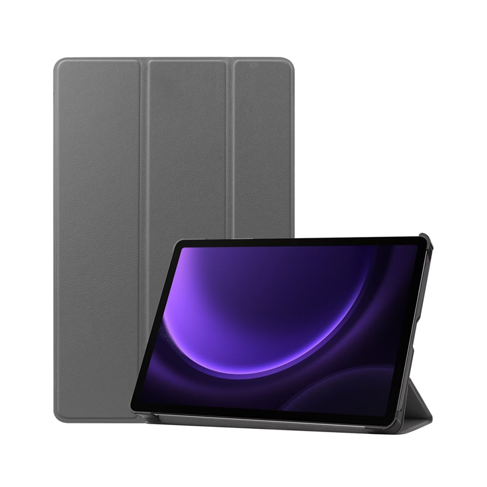 (Grey) For Samsung Tab A9 Plus Case 11 Inch Tri-Fold Leah Grey 967854313321