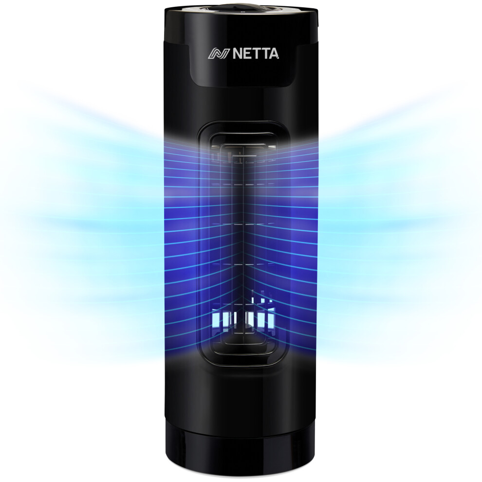 NETTA Mini Tower Fan - 14 Inch - 65 Oscillation - 3 Speed Settings